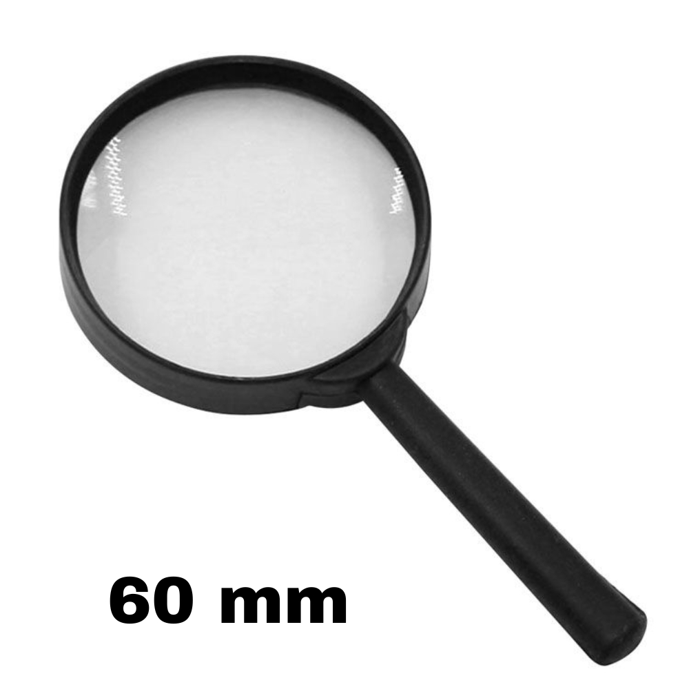 Lupa De 60 mm X2  U Mango De Plástico